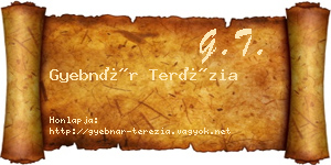 Gyebnár Terézia névjegykártya