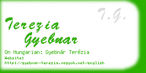 terezia gyebnar business card