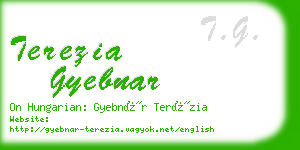 terezia gyebnar business card